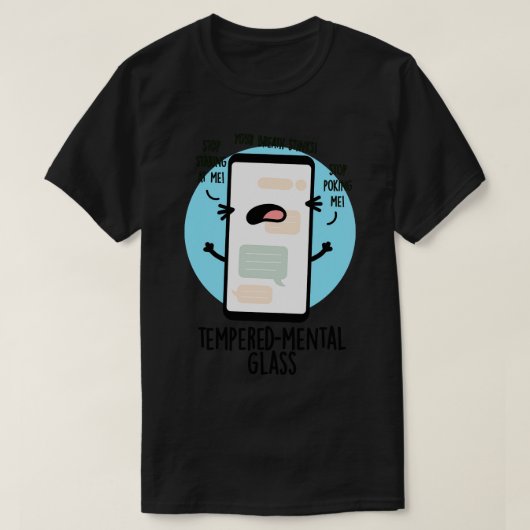 Niedlicher Handy-Puffer aus Tempermentglas T-Shirt (Design vorne)