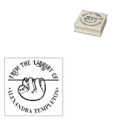 Niedlicher Hanging Sloth "From the Library" Buchna Gummistempel (Stempel)