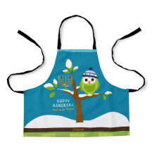 Niedlicher Hanukkah-Schneebaum und Menorah Schneeb