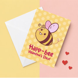 Niedlicher Happ-Bee Kids Valentinstag Feiertagskarte