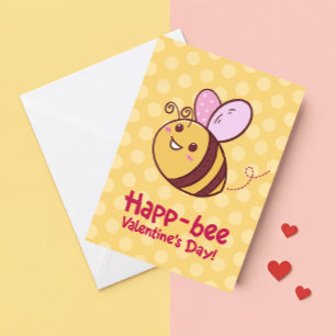 Niedlicher Happ-Bee Kids Valentinstag Feiertagskarte