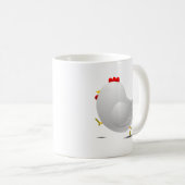 Niedlicher happpy Huhn-Cartooncharakter Kaffeetasse (VorderseiteRechts)