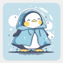 Niedlicher Happy Adorable Kawaii Pinguin in einem 