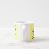 Niedlicher Happy Californian Wachteln Cartoon Illu Espressotasse (Rückseite)