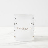 Niedlicher Happy Californian Wachteln Cartoon Illu Mattglastasse (Mittel)