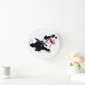 Niedlicher Happy Cartoon Border Collie Wall Uhr (Zuhause)