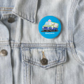 Niedlicher Happy Eis LKW Cartoon Button (Beispiel)