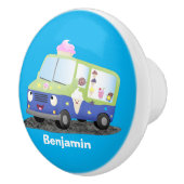 Niedlicher Happy Eis LKW Cartoon Keramikknauf (Rechts)