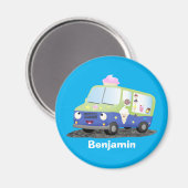 Niedlicher Happy Eis LKW Cartoon Magnet (Vorderseite/Rückseite)