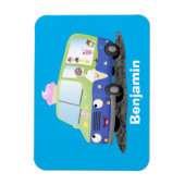 Niedlicher Happy Eis LKW Cartoon Magnet (Vertikal)