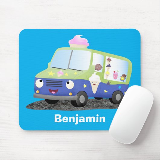 Niedlicher Happy Eis LKW Cartoon Mousepad (Mit Mouse)