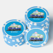 Niedlicher Happy Eis LKW Cartoon Pokerchips (Stapel)
