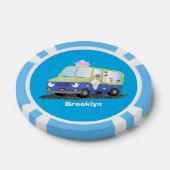 Niedlicher Happy Eis LKW Cartoon Pokerchips (Einzeln)