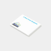 Niedlicher Happy Eis LKW Cartoon Post-it Klebezettel (angewinkelt)