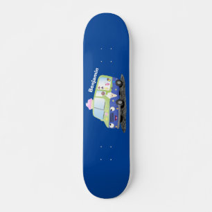 Niedlicher Happy Eis LKW Cartoon Skateboard