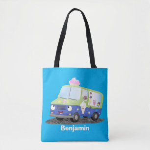 Niedlicher Happy Eis LKW Cartoon Tasche