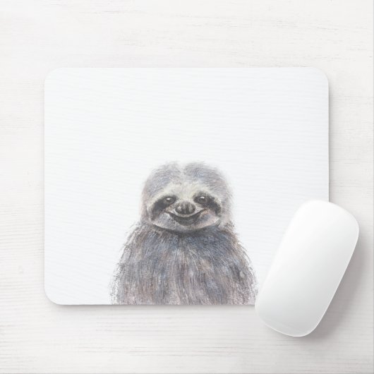 niedlicher Happy Faultier Mousepad (Mit Mouse)