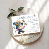 Niedlicher Happy Gnome mit Butterfly Baby Dusche Einladung