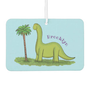Niedlicher Happy Green Brontosaurus Dinosaurier Ca Autolufterfrischer