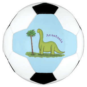 Niedlicher Happy Green Brontosaurus Dinosaurier Ca Fußball