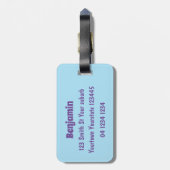 Niedlicher Happy Green Brontosaurus Dinosaurier Ca Gepäckanhänger (Rückseite vertikal)