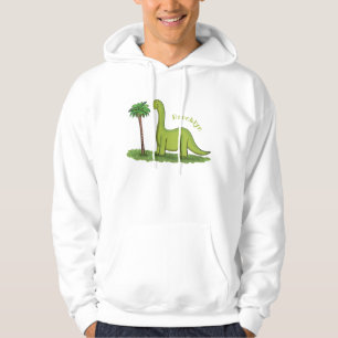 Niedlicher Happy Green Brontosaurus Dinosaurier Ca Hoodie