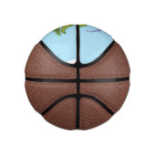 Niedlicher Happy Green Brontosaurus Dinosaurier Ca Mini Basketball (Rechts)