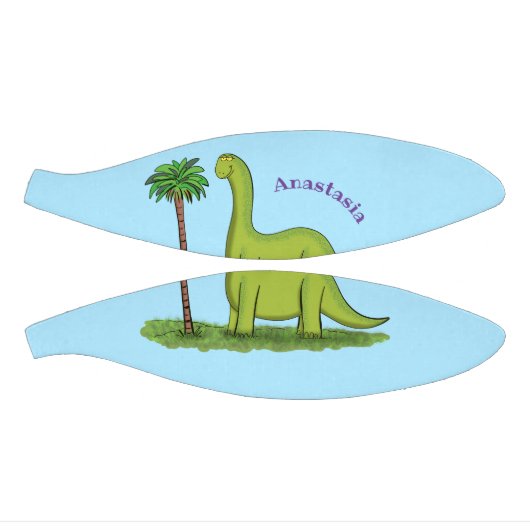 Niedlicher Happy Green Brontosaurus Dinosaurier Ca Mini Basketball (Panele)