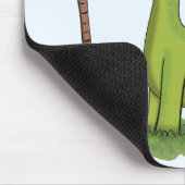Niedlicher Happy Green Brontosaurus Dinosaurier Ca Mousepad (Ecke)