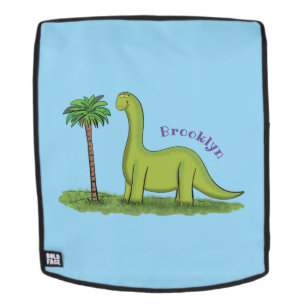 Niedlicher Happy Green Brontosaurus Dinosaurier Ca Rucksack