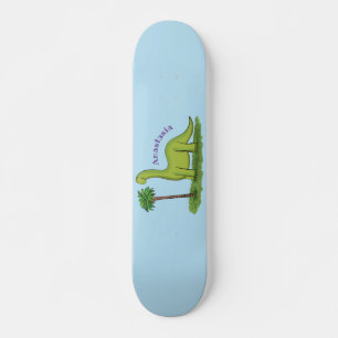 Niedlicher Happy Green Brontosaurus Dinosaurier Ca Skateboard