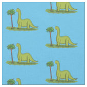 Niedlicher Happy Green Brontosaurus Dinosaurier Ca Stoff (Nahaufnahme)