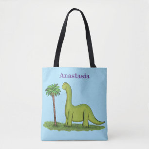 Niedlicher Happy Green Brontosaurus Dinosaurier Ca Tasche