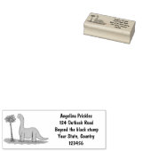 Niedlicher Happy Green Brontosaurus Dinosaurier Gummistempel (Stempel)