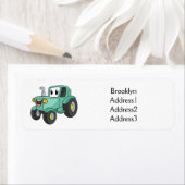 Niedlicher Happy Green Traktor Cartoon (Insitu)