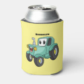 Niedlicher Happy Green Traktor Cartoon Dosenkühler (Kanne Rückseite)
