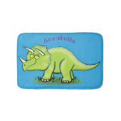 Niedlicher Happy Green Triceratops Dinosaurier Car Badematte (Vorderseite)