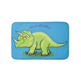 Niedlicher Happy Green Triceratops Dinosaurier Car Badematte