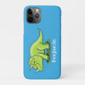 Niedlicher Happy Green Triceratops Dinosaurier Car Case-Mate iPhone Hülle (Rückseite)