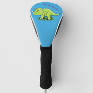 Niedlicher Happy Green Triceratops Dinosaurier Car Golf Headcover