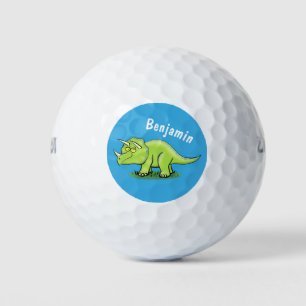 Niedlicher Happy Green Triceratops Dinosaurier Car Golfball