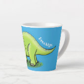 Niedlicher Happy Green Triceratops Dinosaurier Car Milchtasse (Rechte Ecke)