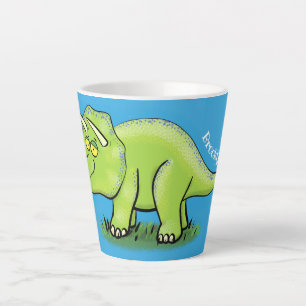 Niedlicher Happy Green Triceratops Dinosaurier Car Milchtasse