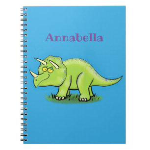 Niedlicher Happy Green Triceratops Dinosaurier Car Notizblock