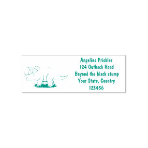 Niedlicher Happy Green Triceratops Dinosaurier Car Permastempel