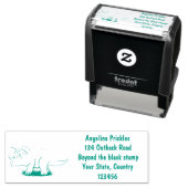 Niedlicher Happy Green Triceratops Dinosaurier Car Permastempel (Beispiel)