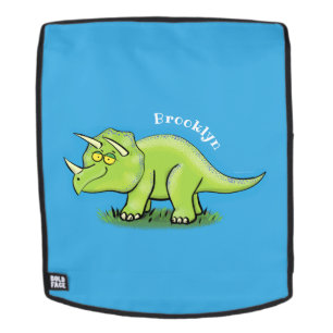 Niedlicher Happy Green Triceratops Dinosaurier Car Rucksack
