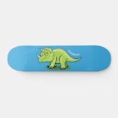 Niedlicher Happy Green Triceratops Dinosaurier Car Skateboard (Horizontal)