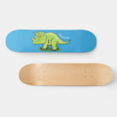 Niedlicher Happy Green Triceratops Dinosaurier Car Skateboard (Horizontal)