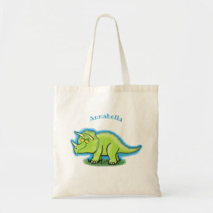 Niedlicher Happy Green Triceratops Dinosaurier Car Tragetasche
